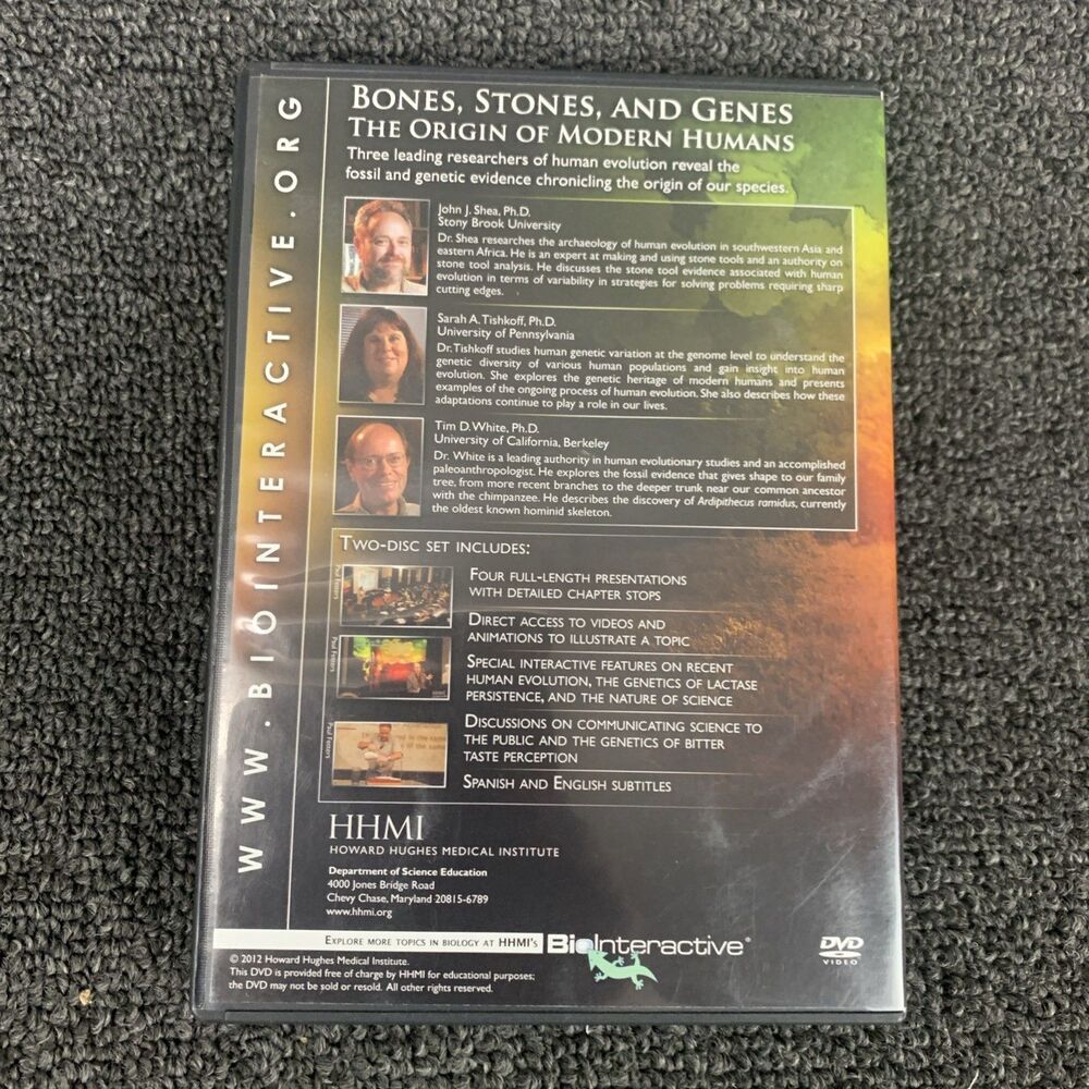 Bones, Stones, and Genes The Origin of Modern Humans (DVD, 2012,2-Disc Set) New - Picture 2 of 6